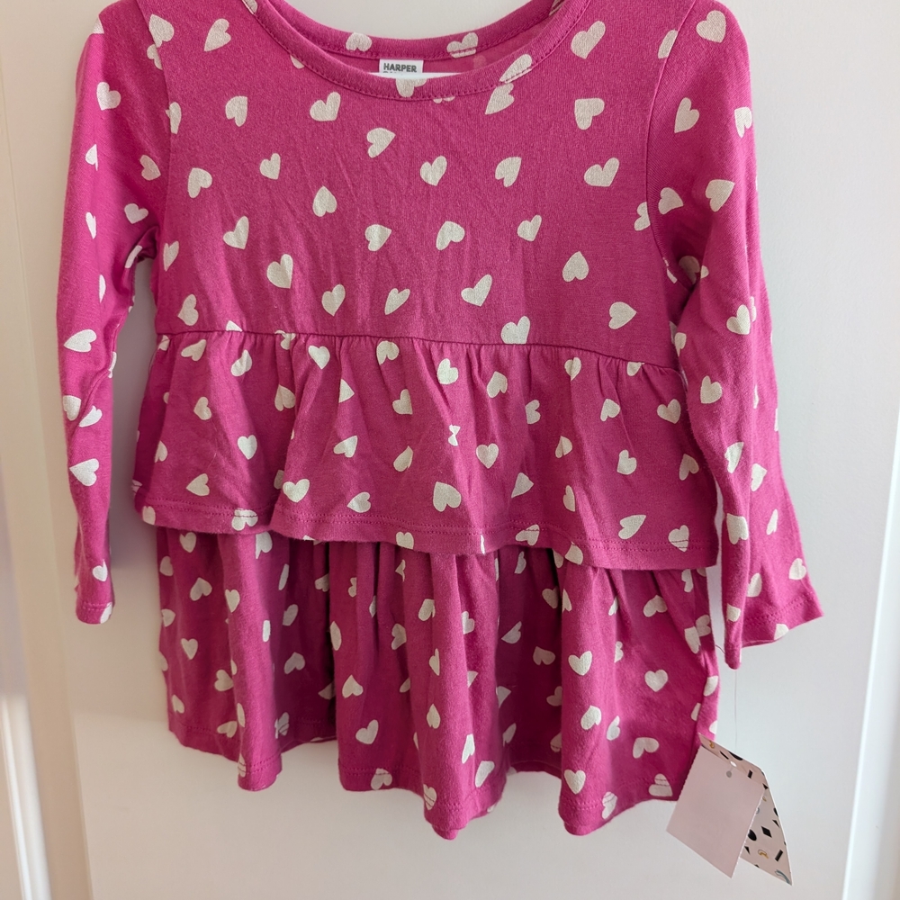 $ 💥3/$24‎ Harper Canyon Pink Heart Kids Dress
